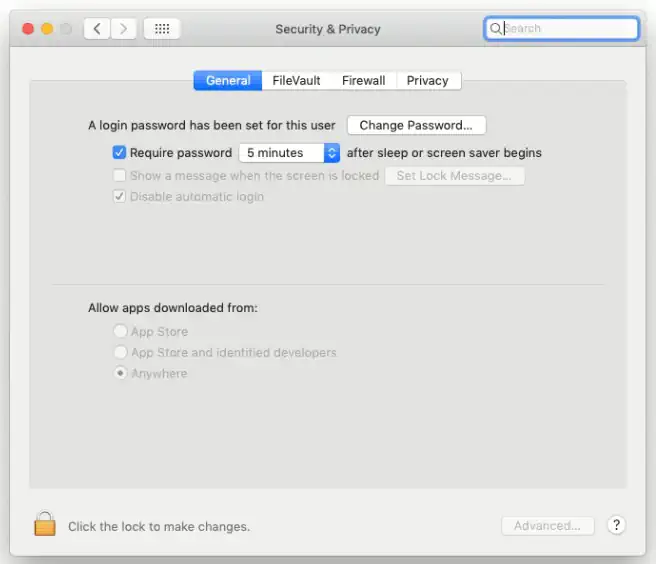 masOS preferences